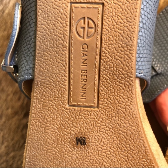 Like New Giani Bernini Rivver sandal memory foam heel slate blue color 8 - Picture 7 of 9